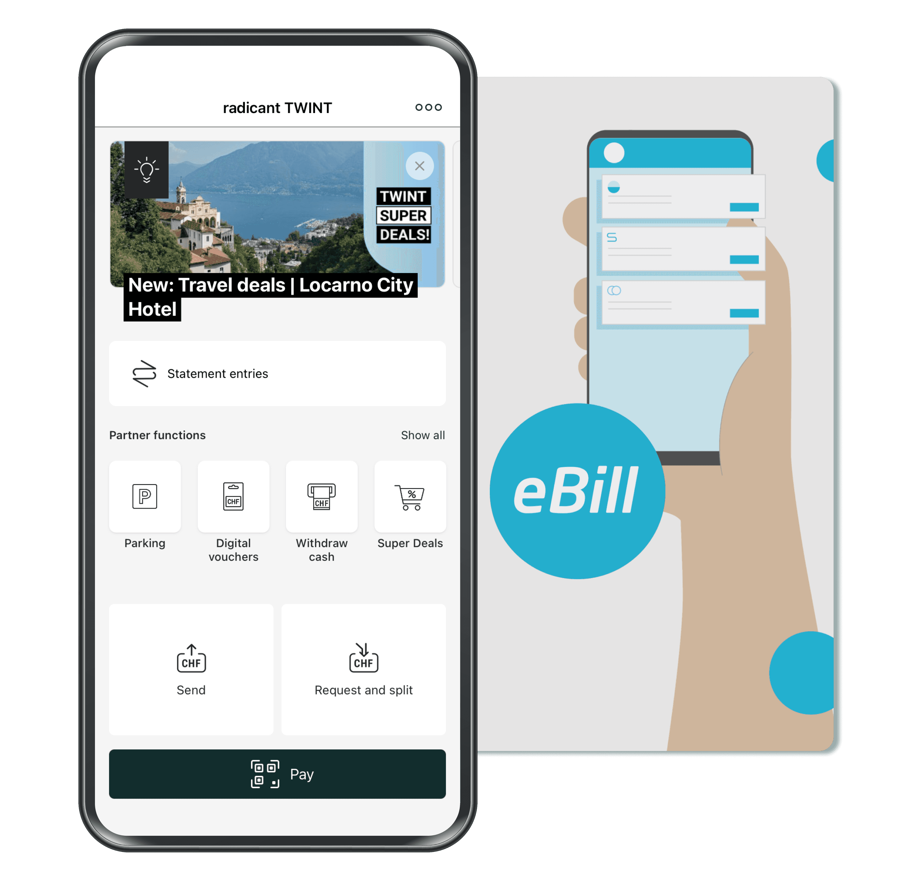 radicant, eBill and TWINT: the only banking apps you need for online banking in Switzerland